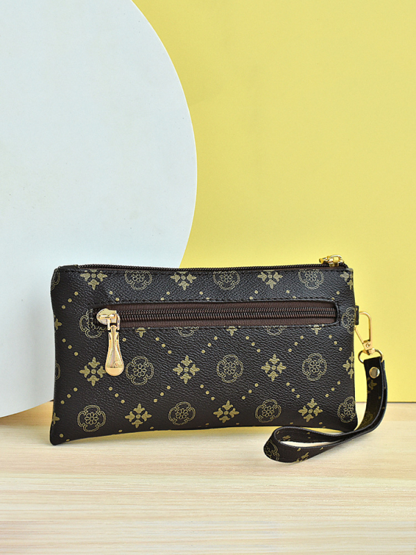 Mala kvadratna PU torbica, gradska jednostavnost, zatvarač, podstava od poliestera, ljeto 2024