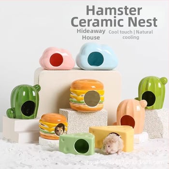 Κεραμικό καταφύγιο για χάμστερ με καλοκαιρινό δροσισμό και δημιουργική διαμόρφωση κλουβιού | Foam Fun | για χάμστερ | άνοιξη, καλοκαίρι, φθινόπωρο