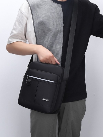Muška torba preko ramena, urbani minimalistički stil, najlon, otporna na habanje, Shun Sai