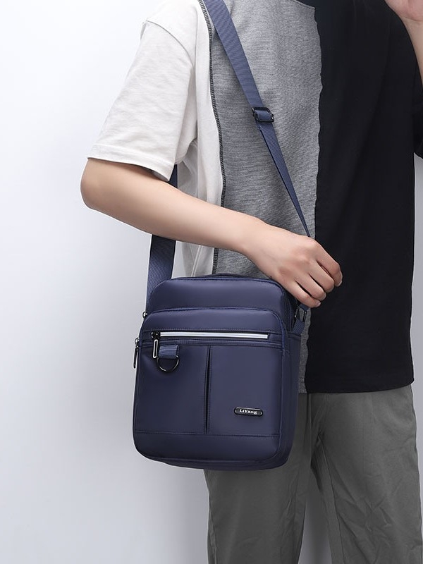 Muška torba preko ramena, urbani minimalistički stil, najlon, otporna na habanje, Shun Sai