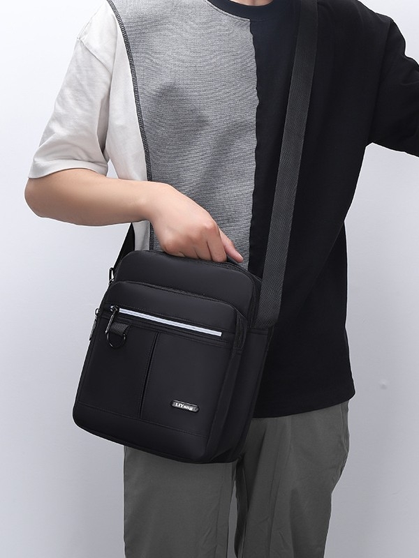 Muška torba preko ramena, urbani minimalistički stil, najlon, otporna na habanje, Shun Sai