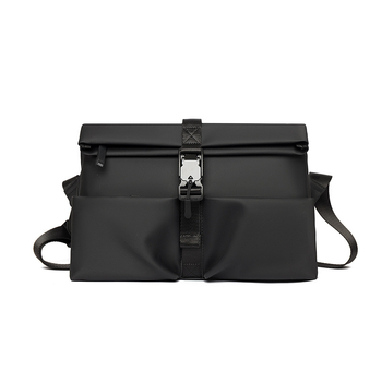 Muška crossbody torba, Urban Minimalist stil, PU materijal, poliester podstava, kompatibilna s 8-inčnim prijenosnim računalom