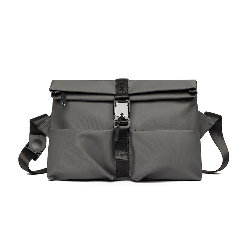 Muška crossbody torba, Urban Minimalist stil, PU materijal, poliester podstava, kompatibilna s 8-inčnim prijenosnim računalom