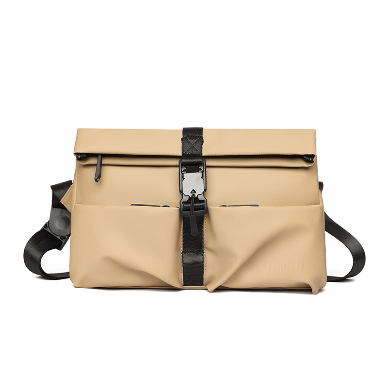 Muška crossbody torba, Urban Minimalist stil, PU materijal, poliester podstava, kompatibilna s 8-inčnim prijenosnim računalom