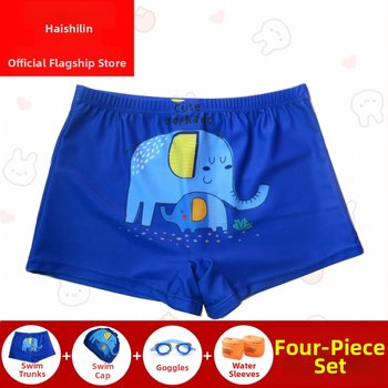 Slipuri de baie pentru băieți – Hai Shilin, poliester 88%, greutate 300 g/m², stil boxer