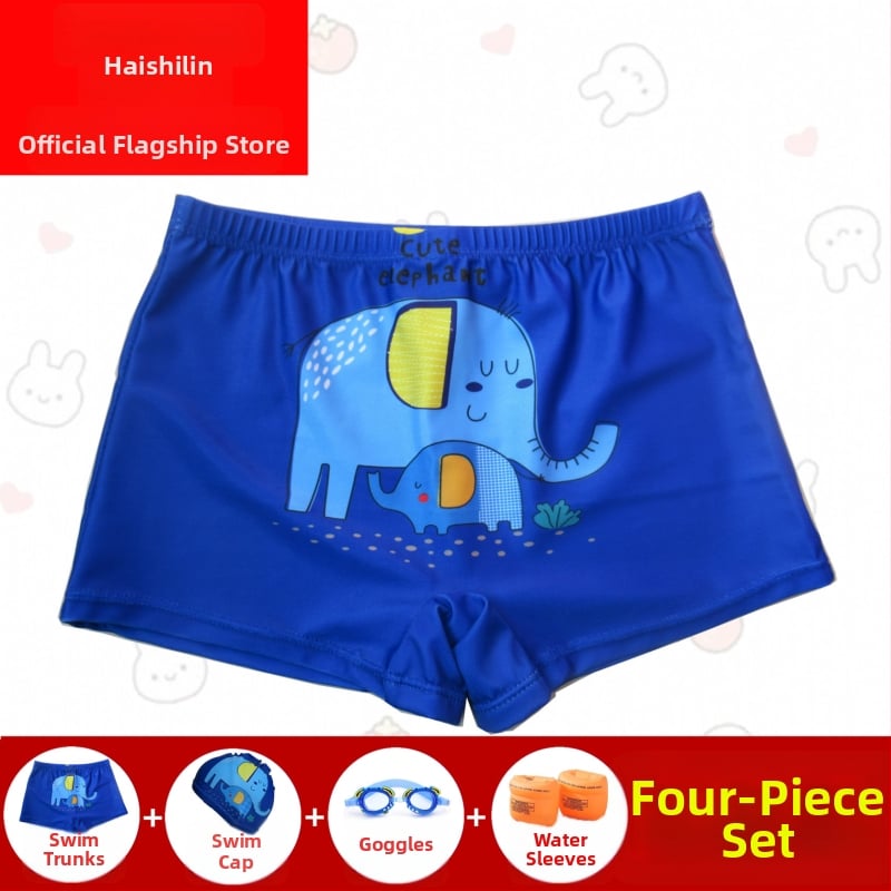 Slipuri de baie pentru băieți – Hai Shilin, poliester 88%, greutate 300 g/m², stil boxer