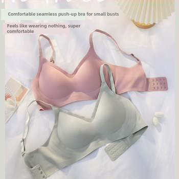 Bezšvová podprsenka s mäkkou oporou, bez drôtov, nylonový materiál 80–90%, priedušný, tvarovanie chrbta, pre ženy