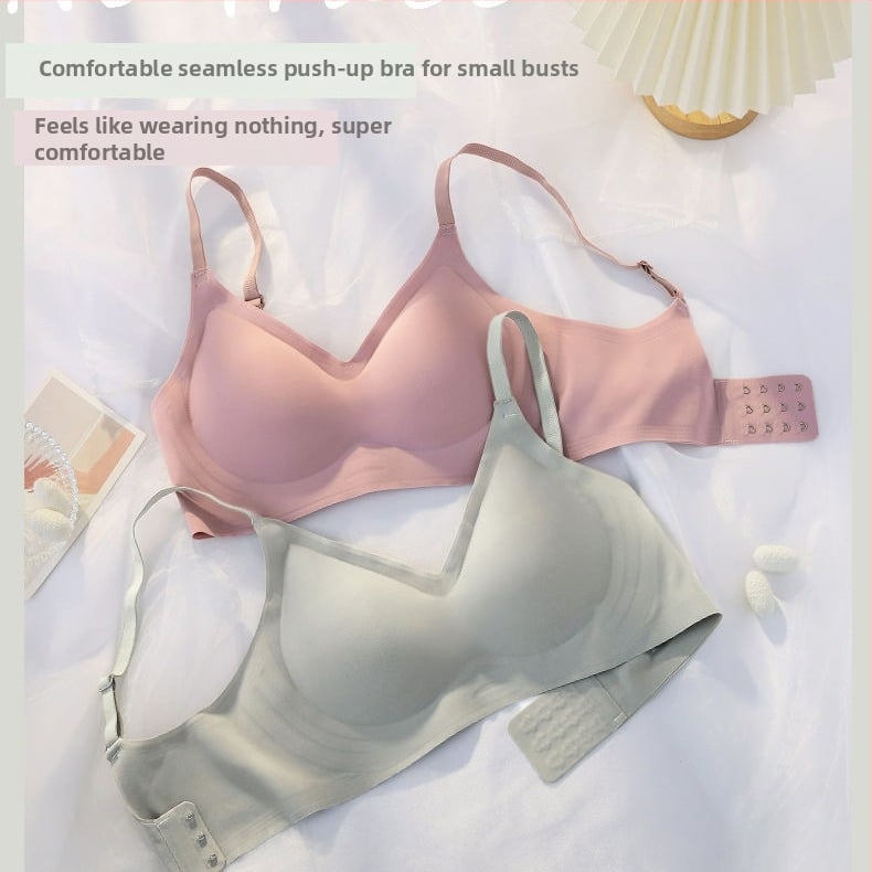 Bezšvová podprsenka s mäkkou oporou, bez drôtov, nylonový materiál 80–90%, priedušný, tvarovanie chrbta, pre ženy