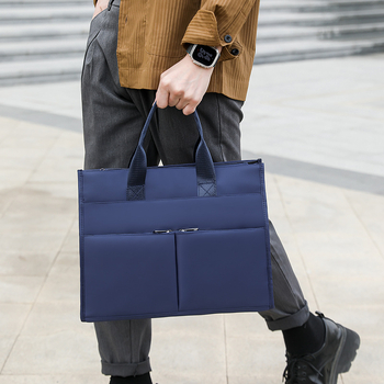 Ανδρική Επαγγελματική Τσάντα για Έγγραφα – Νάιλον σώμα, Επένδυση πολυεστέρα, Ανθεκτικότητα στη φθορά, Τσάντα γραφείου, Κατάλληλη για επαγγελματικά ταξίδια