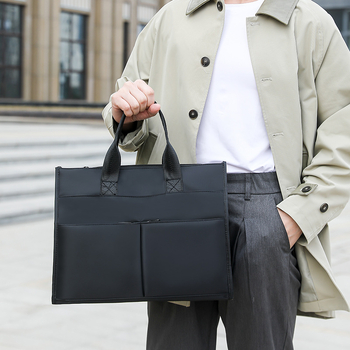 Ανδρική Επαγγελματική Τσάντα για Έγγραφα – Νάιλον σώμα, Επένδυση πολυεστέρα, Ανθεκτικότητα στη φθορά, Τσάντα γραφείου, Κατάλληλη για επαγγελματικά ταξίδια