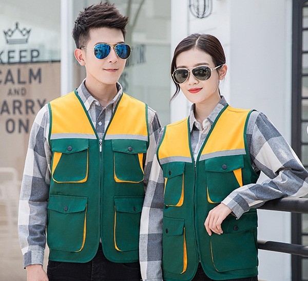 Γιλέκο εθελοντή με προσαρμοσμένο λογότυπο – στενή γραμμή, 100% πολυεστέρας, φερμουάρ μπροστά, σχέδιο σε συντονισμένα χρώματα, κατάλληλο για τέσσερις εποχές