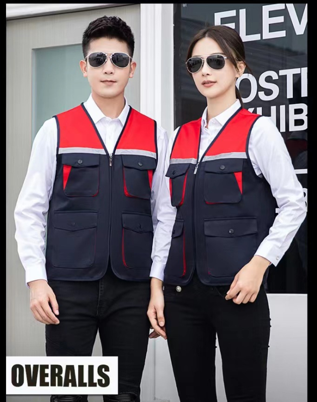 Γιλέκο εθελοντή με προσαρμοσμένο λογότυπο – στενή γραμμή, 100% πολυεστέρας, φερμουάρ μπροστά, σχέδιο σε συντονισμένα χρώματα, κατάλληλο για τέσσερις εποχές