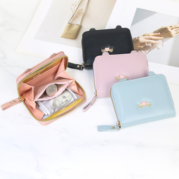 Γυναικείο πορτοφόλι με φερμουάρ — PU υλικό, φρέσκο και γλυκό στυλ, επένδυση πολυεστέρα, θερινή έκδοση 2024, πολύ ελαφρύ και εύκολο στην αποθήκευση