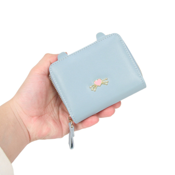 Γυναικείο πορτοφόλι με φερμουάρ — PU υλικό, φρέσκο και γλυκό στυλ, επένδυση πολυεστέρα, θερινή έκδοση 2024, πολύ ελαφρύ και εύκολο στην αποθήκευση