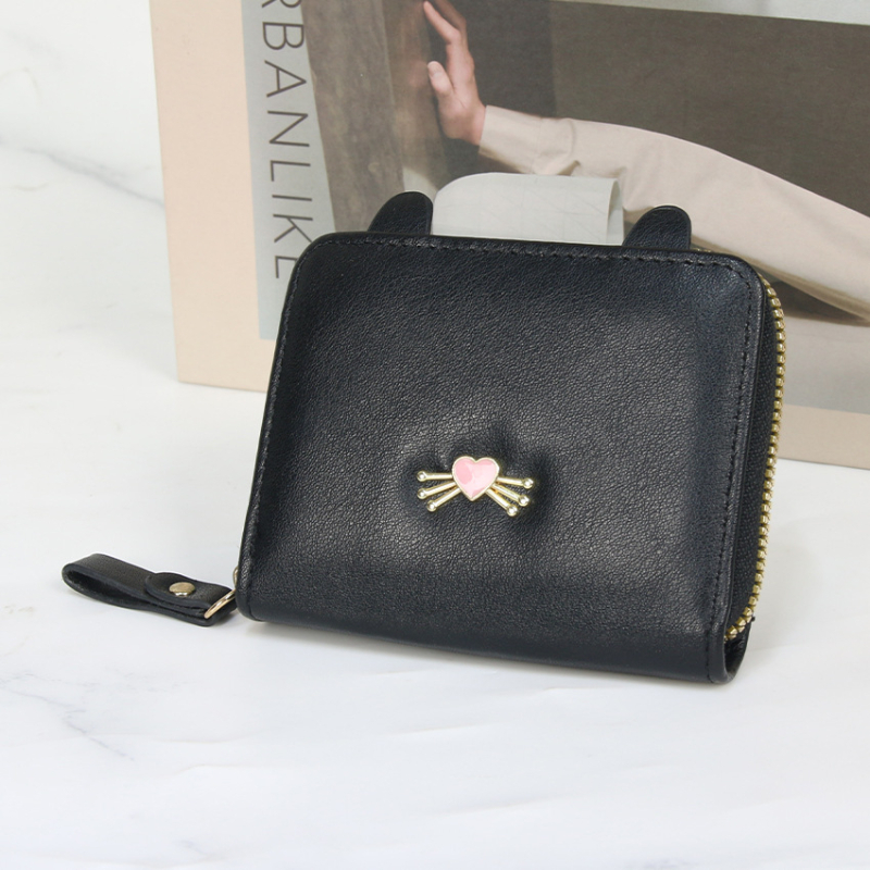 Γυναικείο πορτοφόλι με φερμουάρ — PU υλικό, φρέσκο και γλυκό στυλ, επένδυση πολυεστέρα, θερινή έκδοση 2024, πολύ ελαφρύ και εύκολο στην αποθήκευση