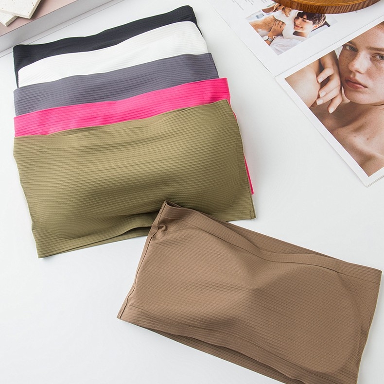 Grudnjak wrap/tube top, bez šavova, prozračni najlon, puna košarica