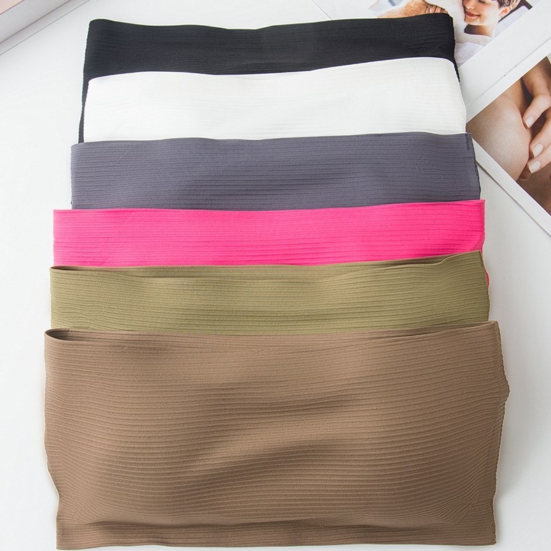 Grudnjak wrap/tube top, bez šavova, prozračni najlon, puna košarica