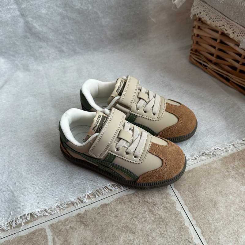 Dječje tenisice s debelim potplatom, unisex, kopčanje na Velcro, gornji dio od nubuk kože, gumena potplata