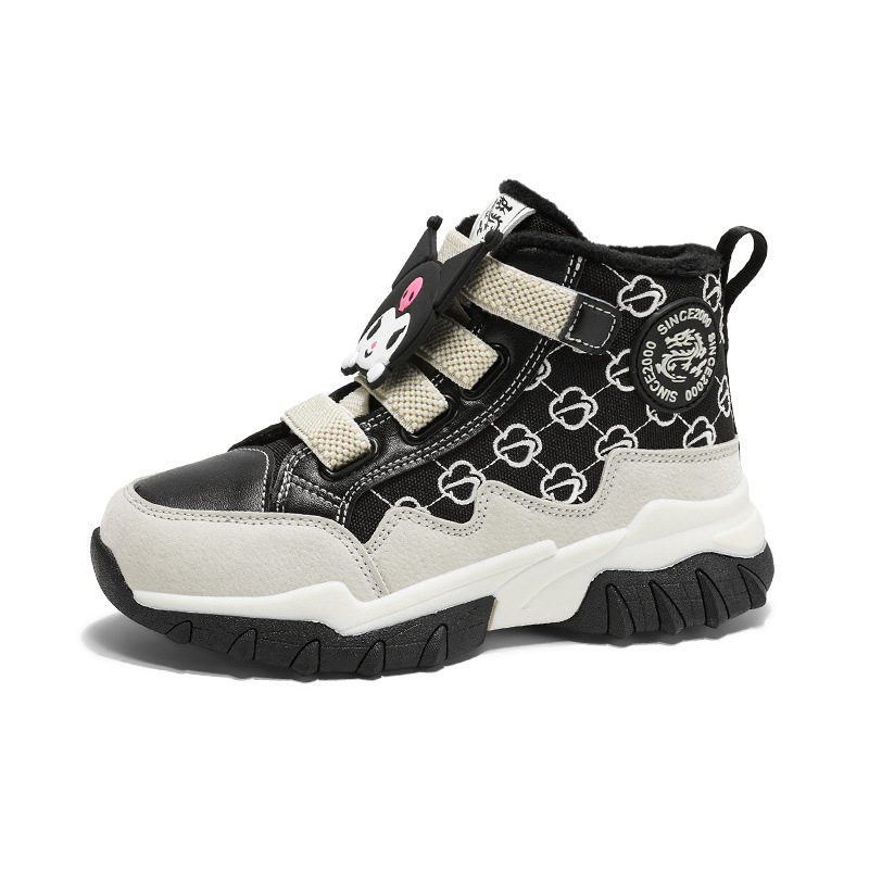 Muške dječje tenisice za trčanje s fleece podstavom, gornji dio od sinteticke kože, debela EVA potplat, protuklizne, za uzrast 7–16 godina