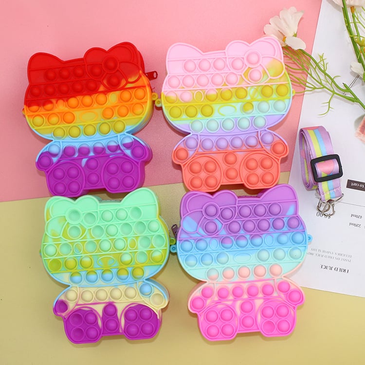 Silikonska novčanik za kovance s likovima, pravokutnog oblika, unisex, Nuoxuan (Materijal: silikon; Uzorak: likovi; Oblik: pravokutnik; Stil: svježe i slatko; Marke: Nuoxuan)
