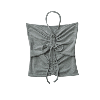 Dámsky top s dvomi šnúrkami na ramene a halter, úzky strih, polyester 80–90%