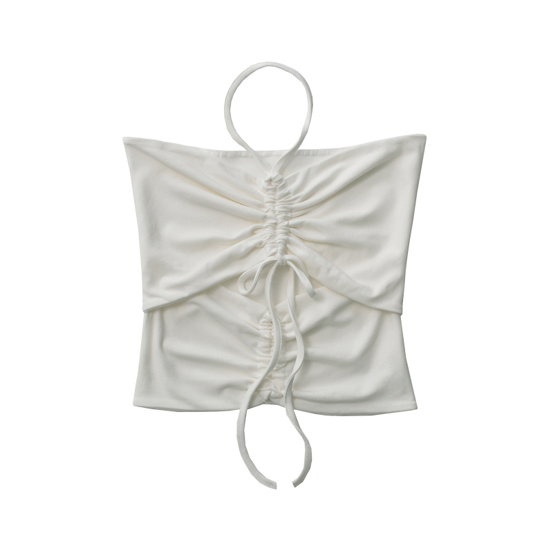 Dámsky top s dvomi šnúrkami na ramene a halter, úzky strih, polyester 80–90%