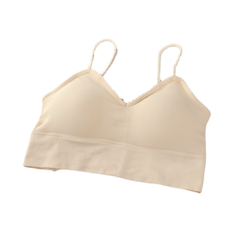 Nylon wrap grudnjak/bustier, bežični, otvorena leđa, duljina prsa, puni čašice s tankim oblikovanjem, 80–90% najlona