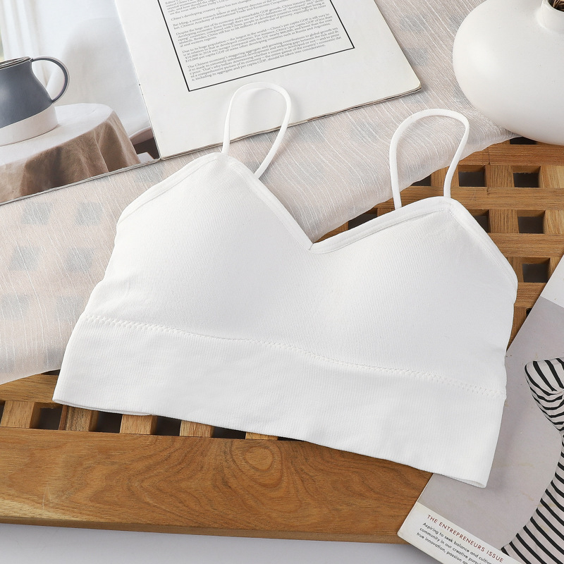 Nylon wrap grudnjak/bustier, bežični, otvorena leđa, duljina prsa, puni čašice s tankim oblikovanjem, 80–90% najlona