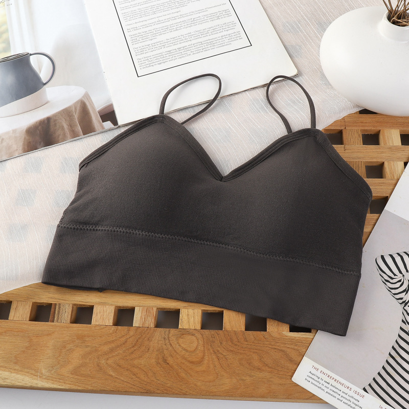 Nylon wrap grudnjak/bustier, bežični, otvorena leđa, duljina prsa, puni čašice s tankim oblikovanjem, 80–90% najlona