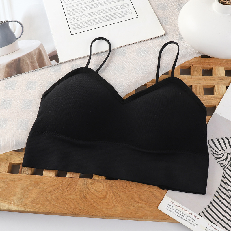 Nylon wrap grudnjak/bustier, bežični, otvorena leđa, duljina prsa, puni čašice s tankim oblikovanjem, 80–90% najlona