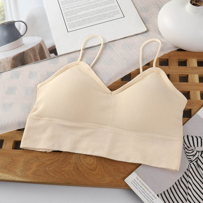 Nylon wrap grudnjak/bustier, bežični, otvorena leđa, duljina prsa, puni čašice s tankim oblikovanjem, 80–90% najlona