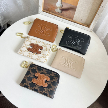 Ultra-tanka ženska kožna novčana torbica sa zatvaračem, velika kapaciteta, dizajn Arc de Triomphe, kompaktni pretinac za kartice