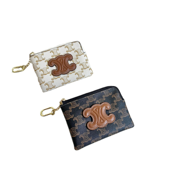 Ultra-tanka ženska kožna novčana torbica sa zatvaračem, velika kapaciteta, dizajn Arc de Triomphe, kompaktni pretinac za kartice