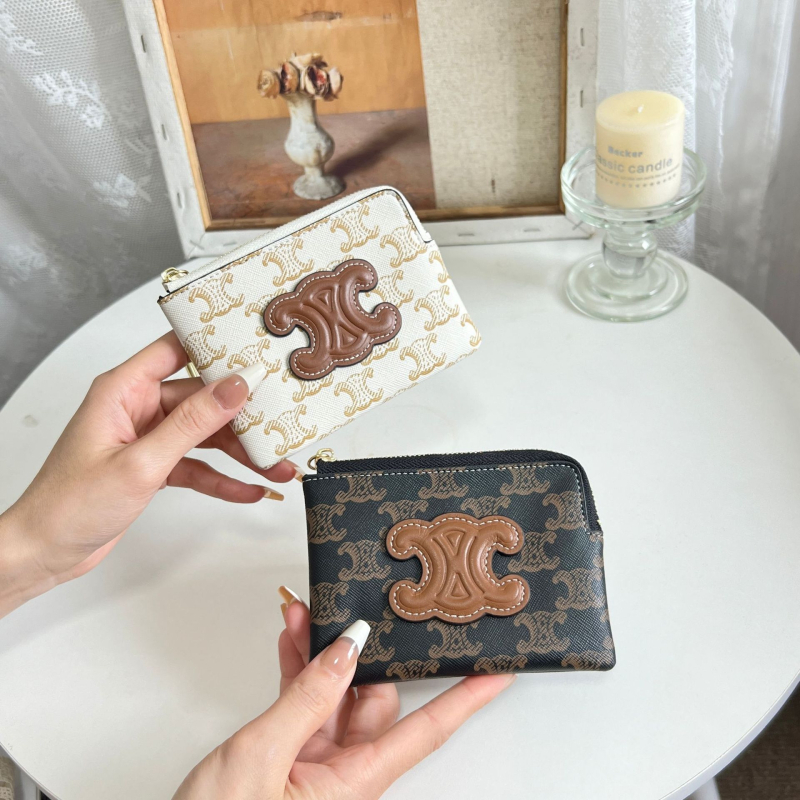 Ultra-tanka ženska kožna novčana torbica sa zatvaračem, velika kapaciteta, dizajn Arc de Triomphe, kompaktni pretinac za kartice