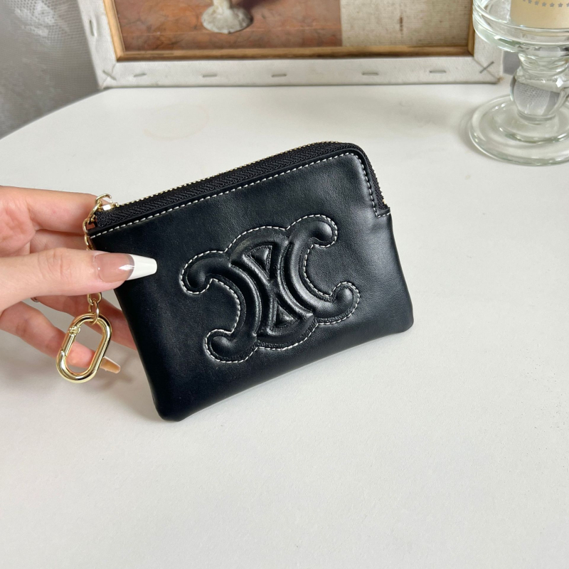 Ultra-tanka ženska kožna novčana torbica sa zatvaračem, velika kapaciteta, dizajn Arc de Triomphe, kompaktni pretinac za kartice