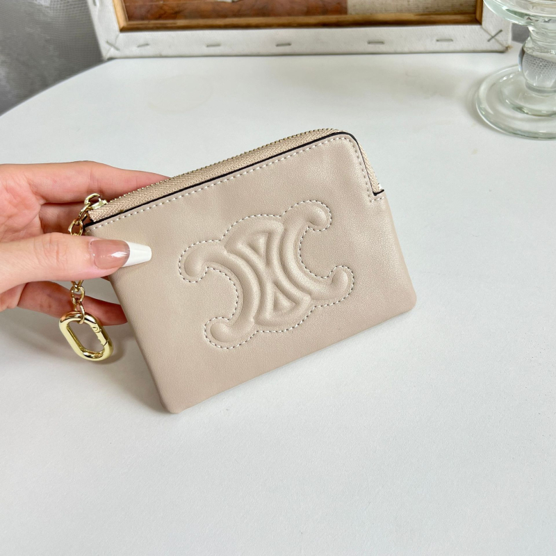 Ultra-tanka ženska kožna novčana torbica sa zatvaračem, velika kapaciteta, dizajn Arc de Triomphe, kompaktni pretinac za kartice