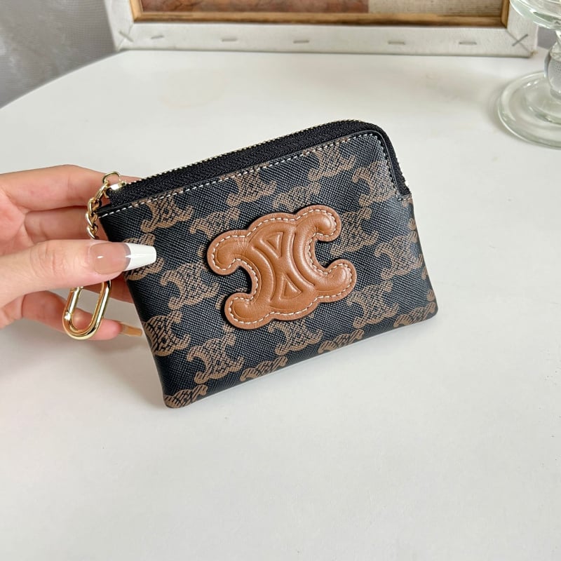 Ultra-tanka ženska kožna novčana torbica sa zatvaračem, velika kapaciteta, dizajn Arc de Triomphe, kompaktni pretinac za kartice