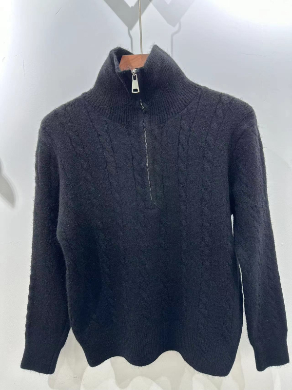 Ženski pleteni pulover s Twist uzorkom, visoki ovratnik, dugi rukavi, slobodan kroj, korejski stil, jesen-zima