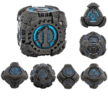 Σετ ζαριών – Κράμα ψευδαργύρου, Ζάρια με 20 πλευρές, Σχεδιασμός με ορθογώνιο γωνία, 1 τεμάχιο