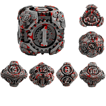 Σετ ζαριών – Κράμα ψευδαργύρου, Ζάρια με 20 πλευρές, Σχεδιασμός με ορθογώνιο γωνία, 1 τεμάχιο