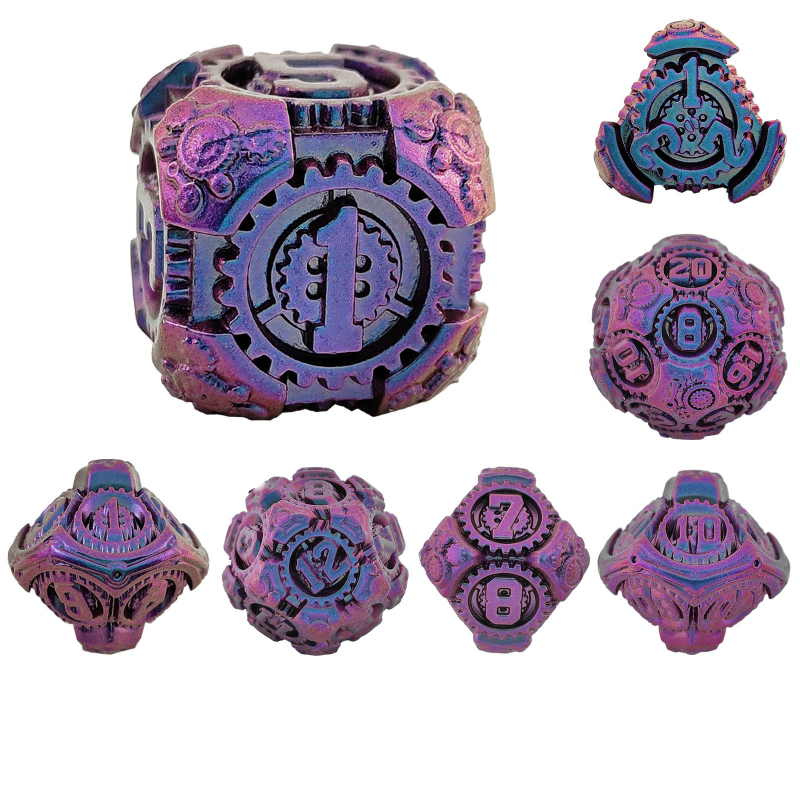 Σετ ζαριών – Κράμα ψευδαργύρου, Ζάρια με 20 πλευρές, Σχεδιασμός με ορθογώνιο γωνία, 1 τεμάχιο