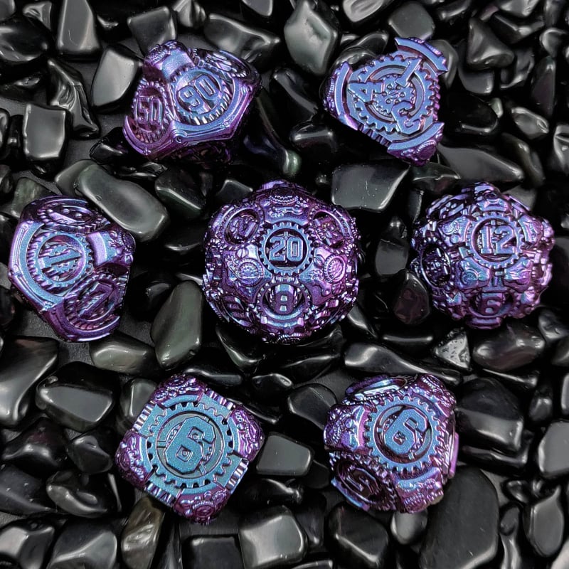 Σετ ζαριών – Κράμα ψευδαργύρου, Ζάρια με 20 πλευρές, Σχεδιασμός με ορθογώνιο γωνία, 1 τεμάχιο