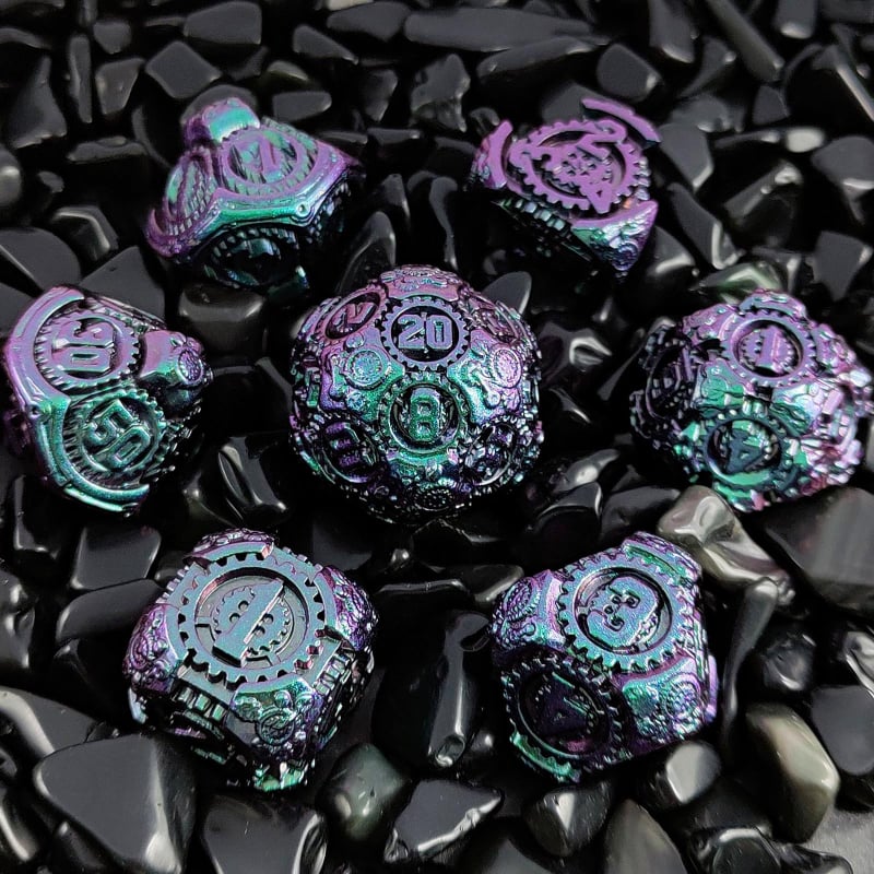 Σετ ζαριών – Κράμα ψευδαργύρου, Ζάρια με 20 πλευρές, Σχεδιασμός με ορθογώνιο γωνία, 1 τεμάχιο