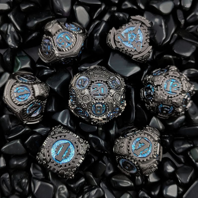 Σετ ζαριών – Κράμα ψευδαργύρου, Ζάρια με 20 πλευρές, Σχεδιασμός με ορθογώνιο γωνία, 1 τεμάχιο