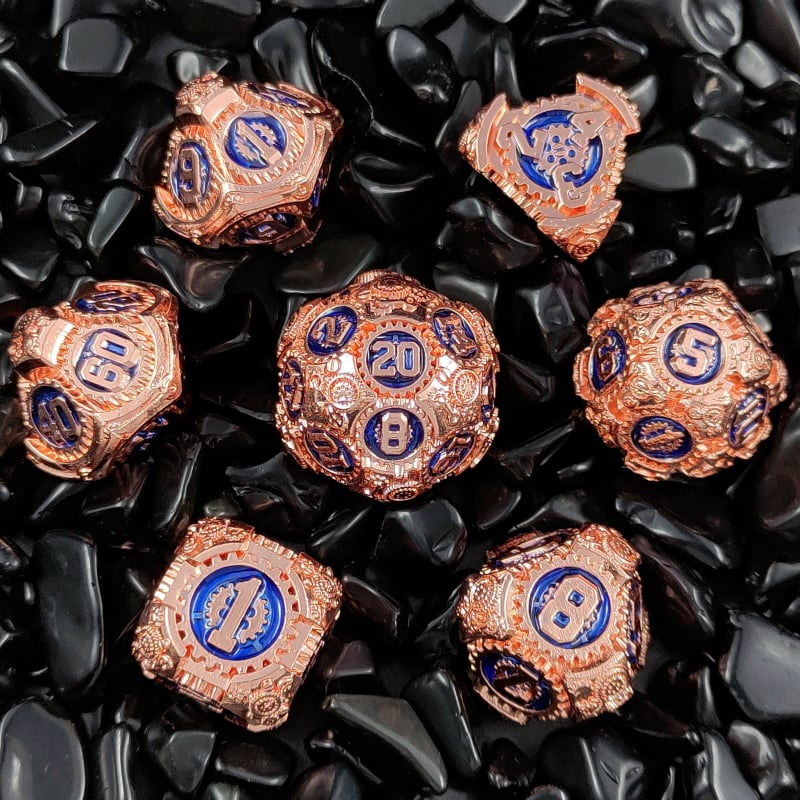 Σετ ζαριών – Κράμα ψευδαργύρου, Ζάρια με 20 πλευρές, Σχεδιασμός με ορθογώνιο γωνία, 1 τεμάχιο