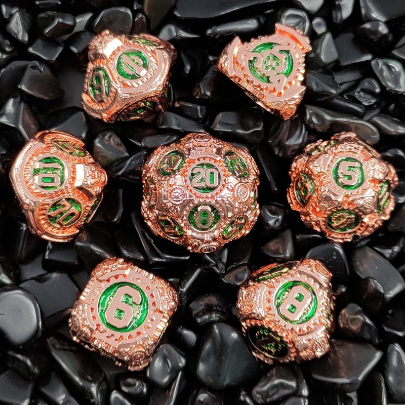 Σετ ζαριών – Κράμα ψευδαργύρου, Ζάρια με 20 πλευρές, Σχεδιασμός με ορθογώνιο γωνία, 1 τεμάχιο