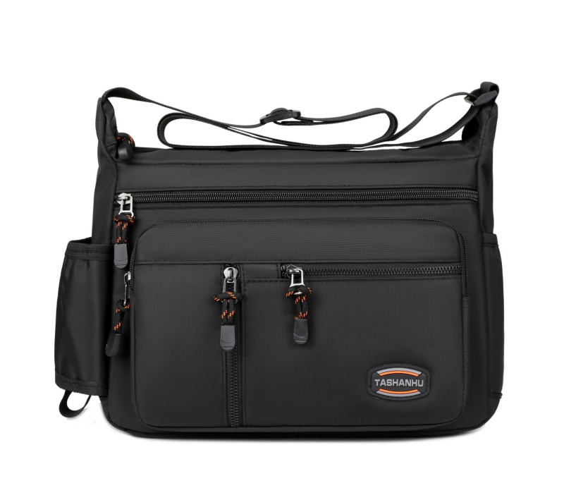 Muška torba preko ramena (crossbody) - Oxford tkanina, podstava od poliestera, jednobojni dizajn, prozračna, otporna na habanje, proširiva