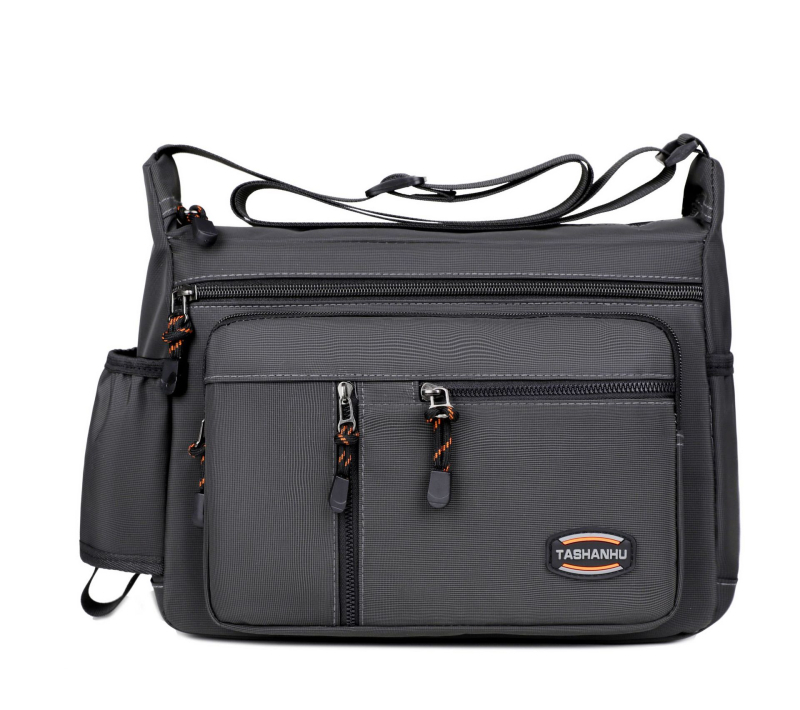 Muška torba preko ramena (crossbody) - Oxford tkanina, podstava od poliestera, jednobojni dizajn, prozračna, otporna na habanje, proširiva