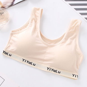 Bez naramen grudnjak za tinejdžere 13–18 godina, rastezljivo pamučno platno, tanke oblikovane čašice, okrugle čašice, proljeće 2024