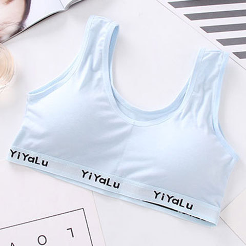 Bez naramen grudnjak za tinejdžere 13–18 godina, rastezljivo pamučno platno, tanke oblikovane čašice, okrugle čašice, proljeće 2024